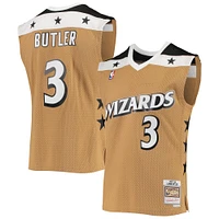 Maillot Mitchell & Ness Caron Butler Gold pour homme Washington Wizards 2007/08 Hardwood Classics Swingman