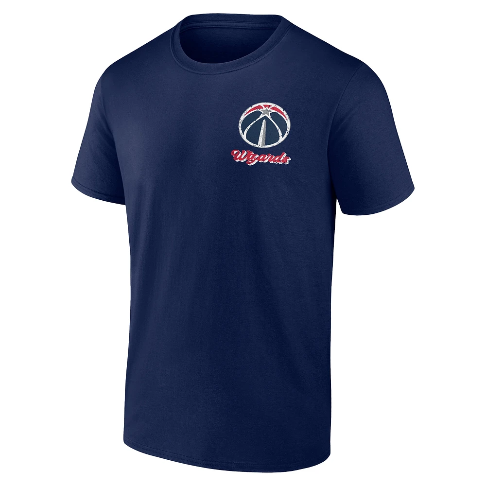 T-shirt bleu marine pour homme Washington Wizards Never Over