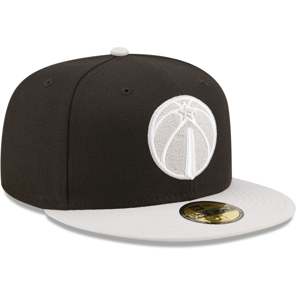 Men's New Era Black/Gray Washington Wizards Two-Tone Color Pack 59FIFTY Fitted Hat