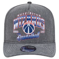 Casquette snapback pré-courbée 9FIFTY des Washington Wizards de New Era pour homme, couleur anthracite