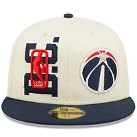 Casquette ajustée New Era Washington Wizards 2022 NBA Draft 59FIFTY pour homme, crème/bleu marine