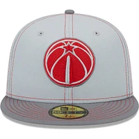 Men's New Era Gray Washington Wizards Color Pop 59FIFTY Fitted Hat