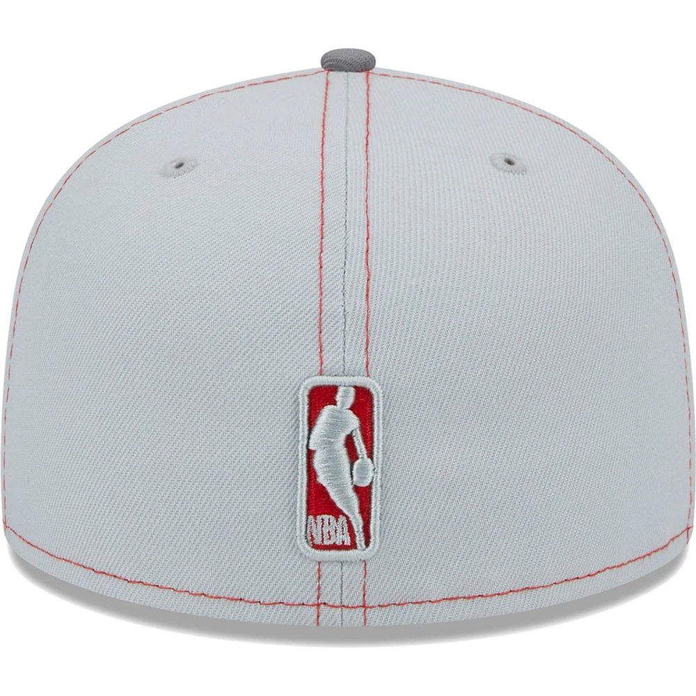 Men's New Era Gray Washington Wizards Color Pop 59FIFTY Fitted Hat