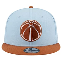 Men's New Era Light Blue/Brown Washington Wizards 2-Tone Color Pack 9FIFTY Snapback Hat