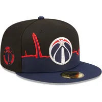 Casquette ajustée 59FIFTY Tip-Off des Washington Wizards 2022 New Era pour homme, bleu marine/noir