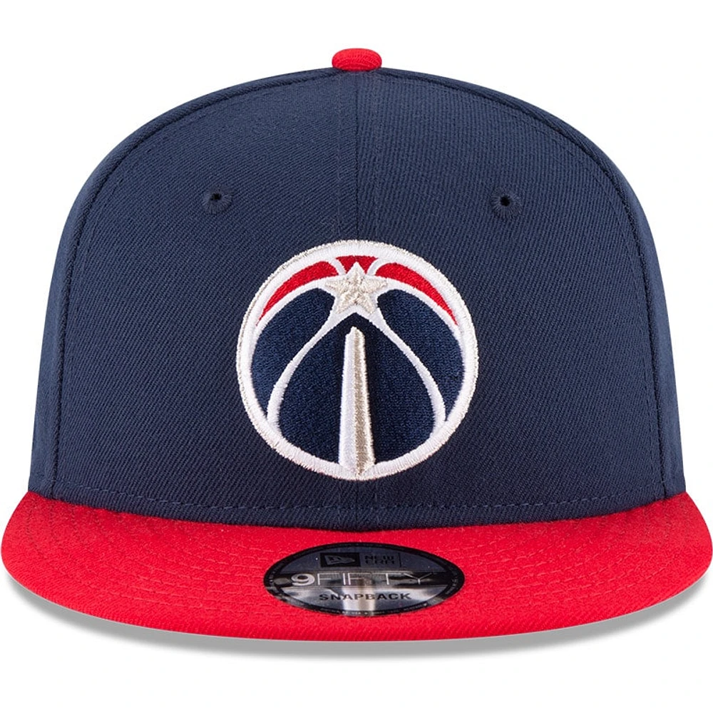 Men's New Era Navy/Red Washington Wizards 2-Tone 9FIFTY Adjustable Snapback Hat