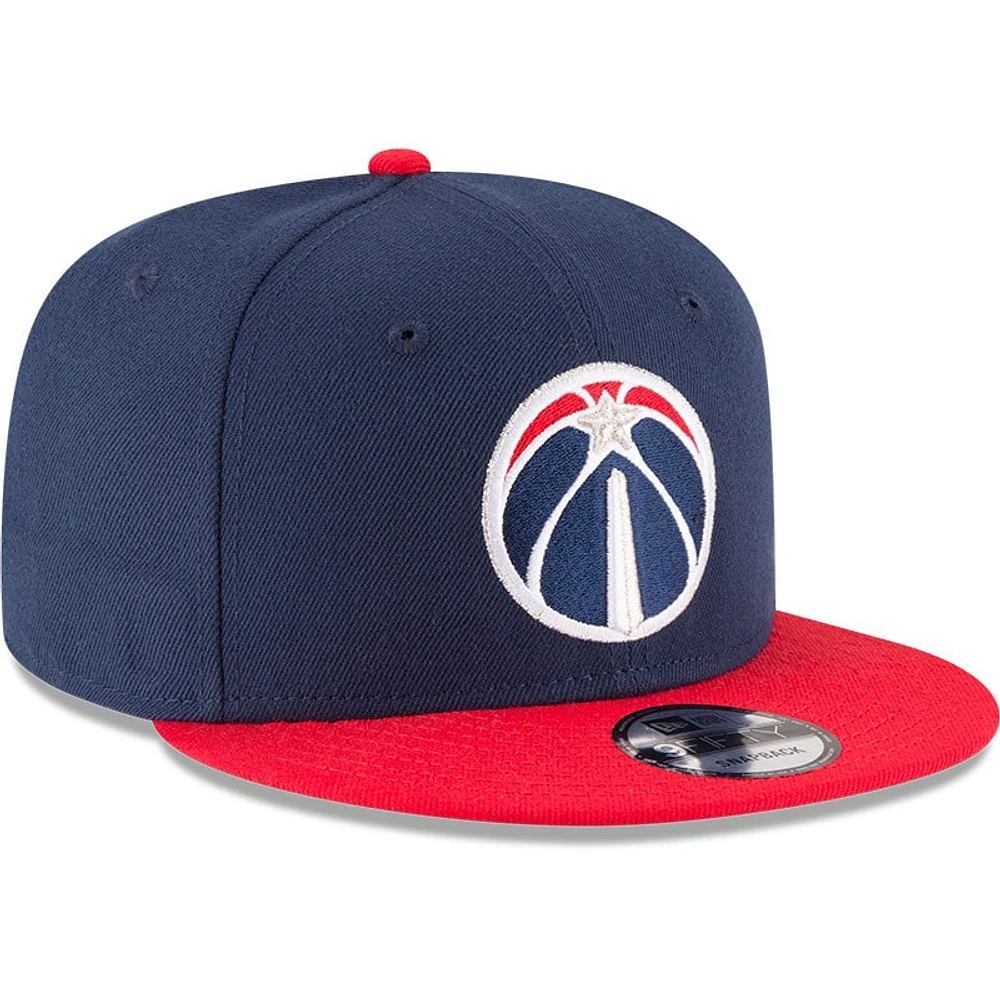 Men's New Era Navy/Red Washington Wizards 2-Tone 9FIFTY Adjustable Snapback Hat