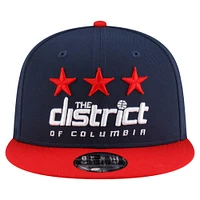 Men's New Era Navy/Red Washington Wizards Jersey Hook Statement Edition 9FIFTY Snapback Hat