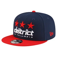 Men's New Era Navy/Red Washington Wizards Jersey Hook Statement Edition 9FIFTY Snapback Hat