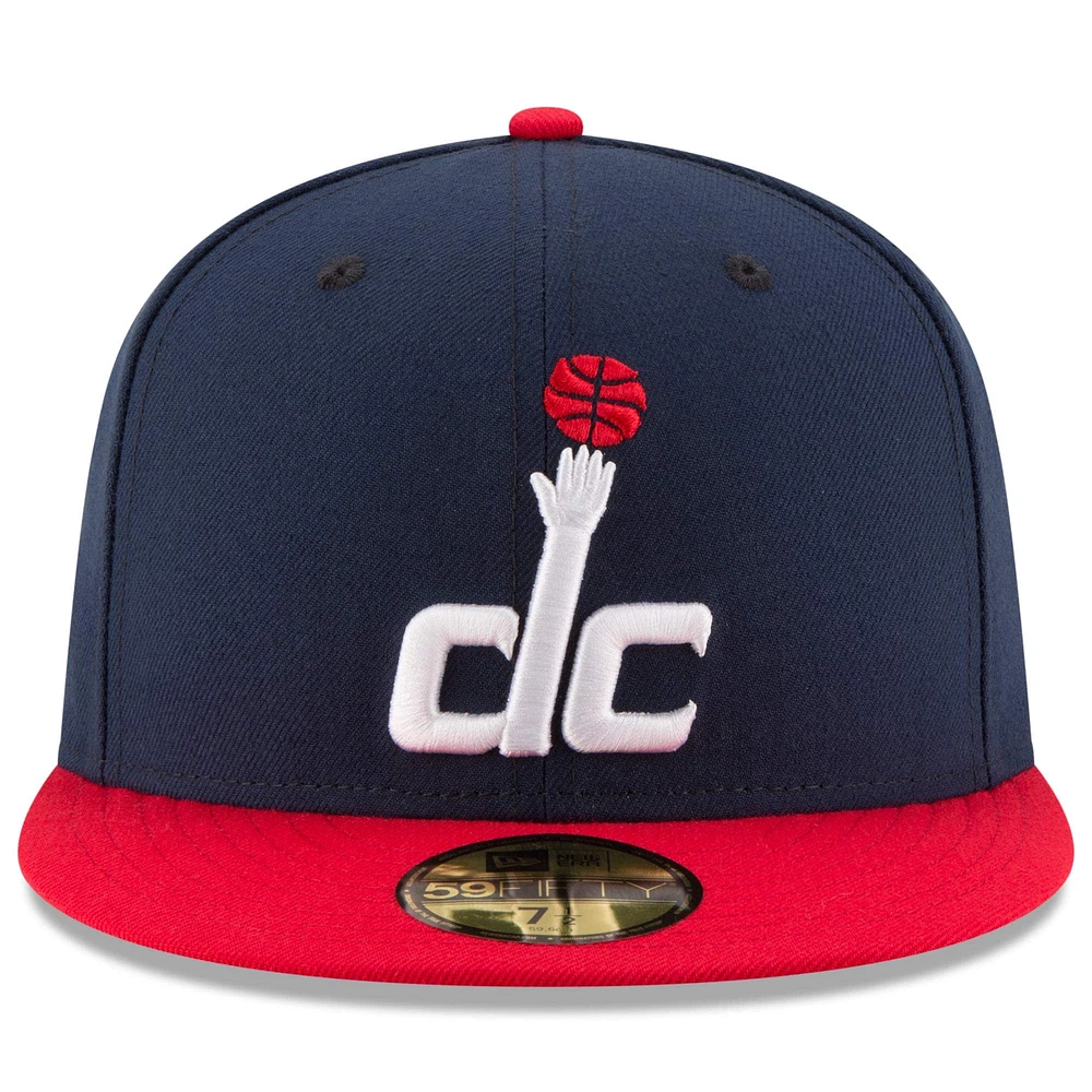Men's New Era Navy/Red Washington Wizards Official Team Color 2Tone 59FIFTY Fitted Hat