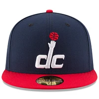 Men's New Era Navy/Red Washington Wizards Official Team Color 2Tone 59FIFTY Fitted Hat