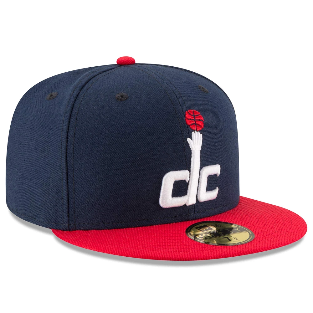 Men's New Era Navy/Red Washington Wizards Official Team Color 2Tone 59FIFTY Fitted Hat