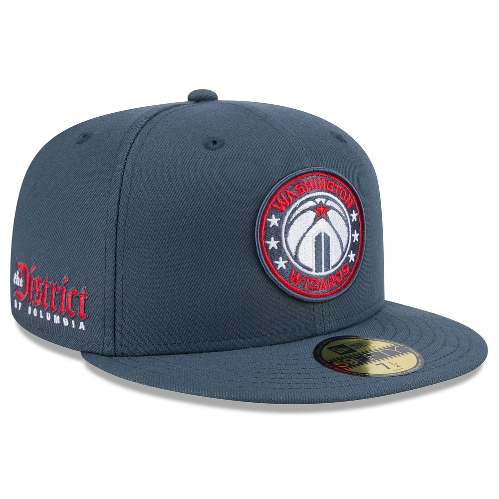 Casquette ajustée 59FIFTY alternative Washington Wizards 2024/25 City Edition New Era bleu marine pour homme