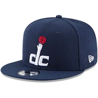 Men's New Era Navy Washington Wizards Official Team Color 9FIFTY Snapback Hat