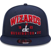 Men's New Era Navy Washington Wizards Stacked 9FIFTY - Snapback Hat