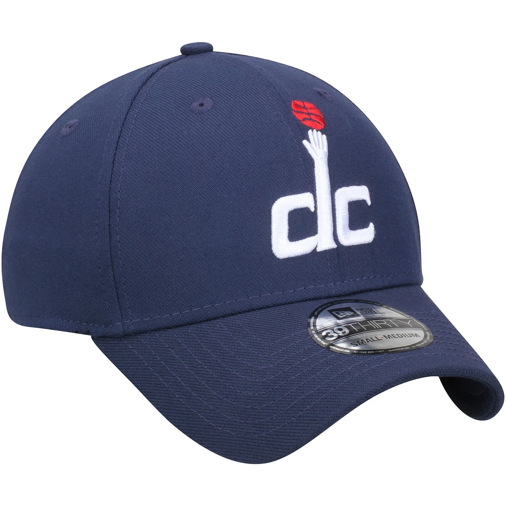 Men's New Era Navy Washington Wizards Team Classic 39THIRTY Flex Hat