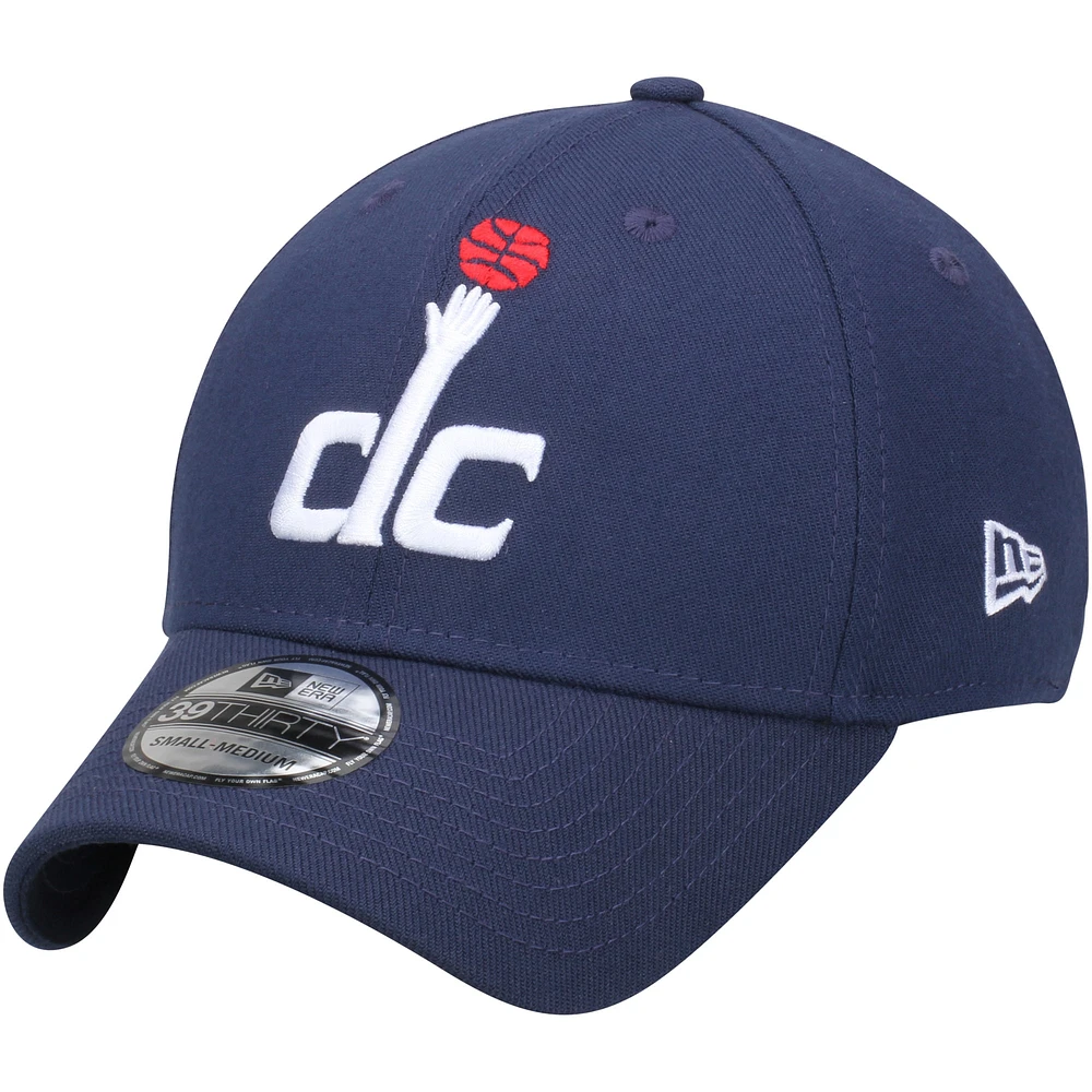 Men's New Era Navy Washington Wizards Team Classic 39THIRTY Flex Hat