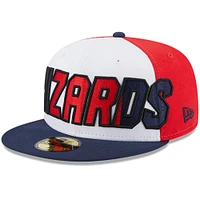 Casquette ajustée New Era Washington Wizards Back Half 9FIFTY pour homme, blanc/bleu marine