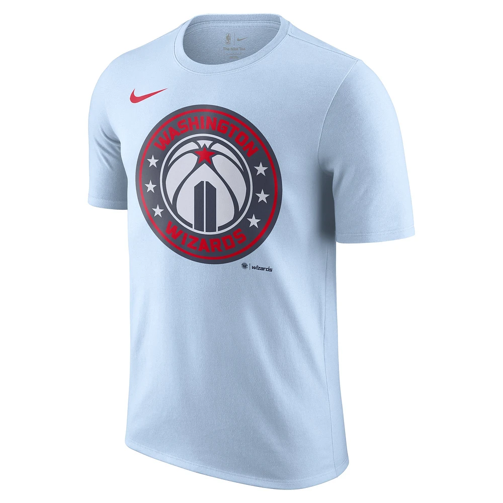 T-shirt Nike bleu Washington Wizards City Edition Essential Logo 2024/25 pour homme