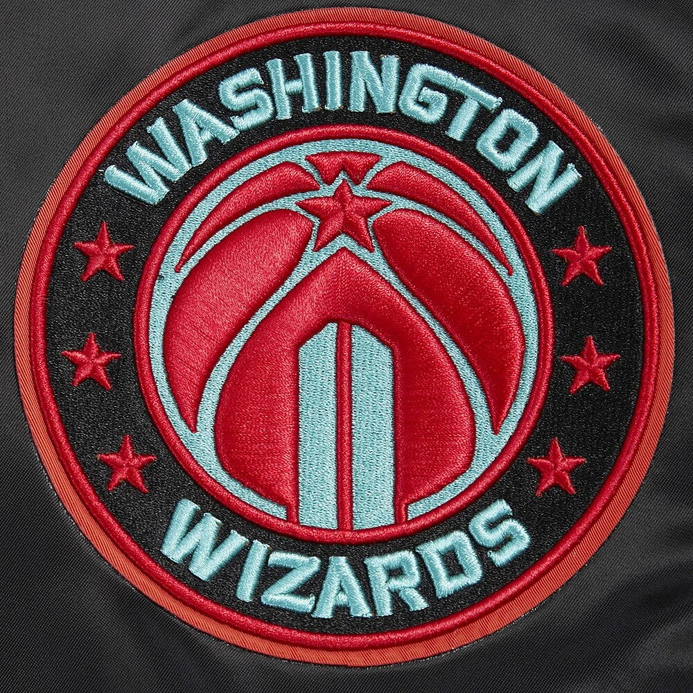 Veste noire à bouton-pression en satin Pro Standard pour hommes des Washington Wizards 2023/24 City Edition