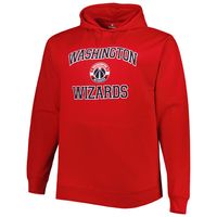 Men's Red Washington Wizards Big & Tall Heart Soul Pullover Hoodie