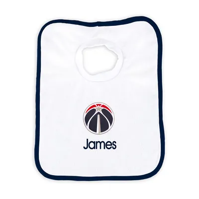 Washington Wizards Newborn & Infant Personalized Bib - White