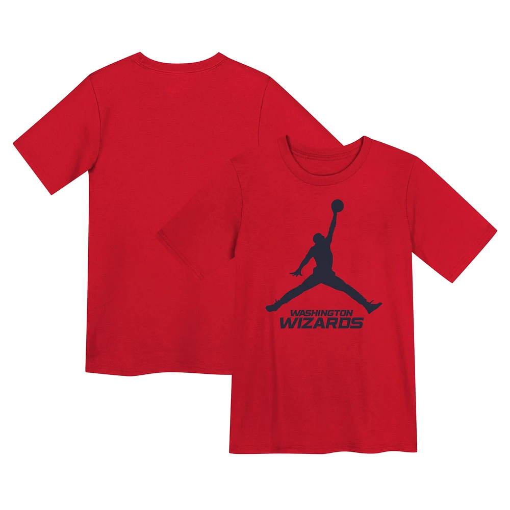 Preschool Jordan Brand Red Washington Wizards Essential Jumpman T-Shirt