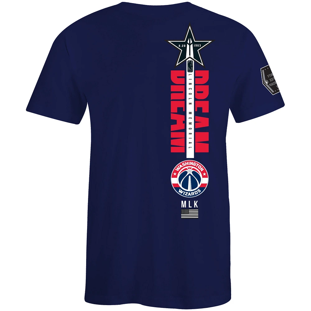 T-shirt unisexe FISLL x Black History Collection, bleu marine, Washington Wizards