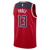 Unisex Nike Jordan Poole Red Washington Wizards Swingman Jersey - Icon Edition