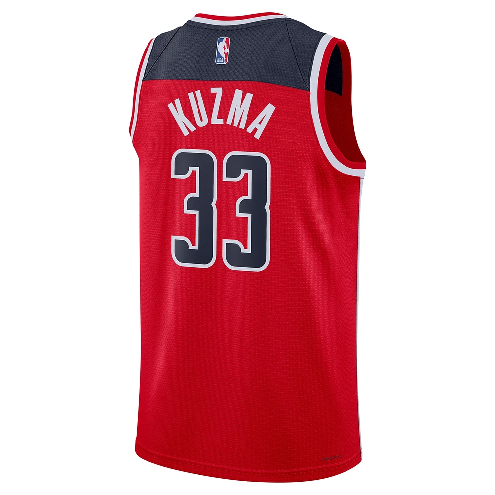 Unisex Nike Kyle Kuzma Red Washington Wizards Swingman Jersey - Icon Edition