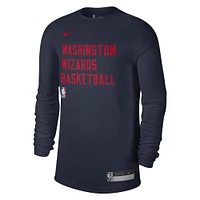 T-shirt unisexe à manches longues Nike Navy Washington Wizards 2023/24 Legend On-Court Practice