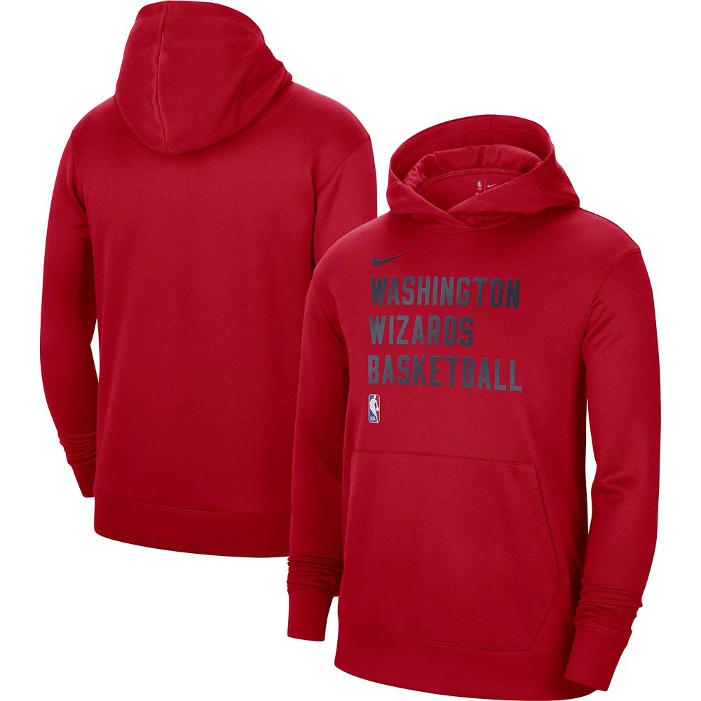 Unisex Nike Red Washington Wizards 2023/24 Performance Spotlight On-Court Practice Pullover Hoodie