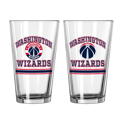 Wizards de Washington 16oz. Verre à pinte, paquet de deux