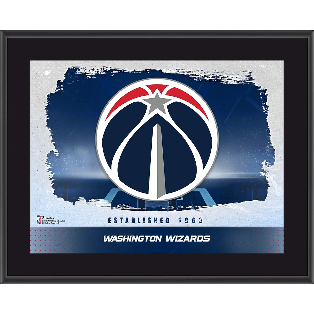 Washington Wizards Framed 10.5" x 13" Sublimated Horizontal Team Logo Plaque