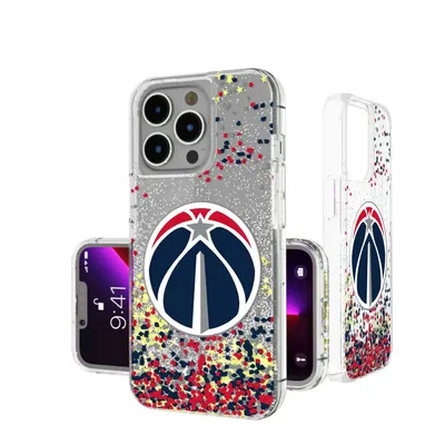 Washington Wizards iPhone Glitter Case with Confetti Design