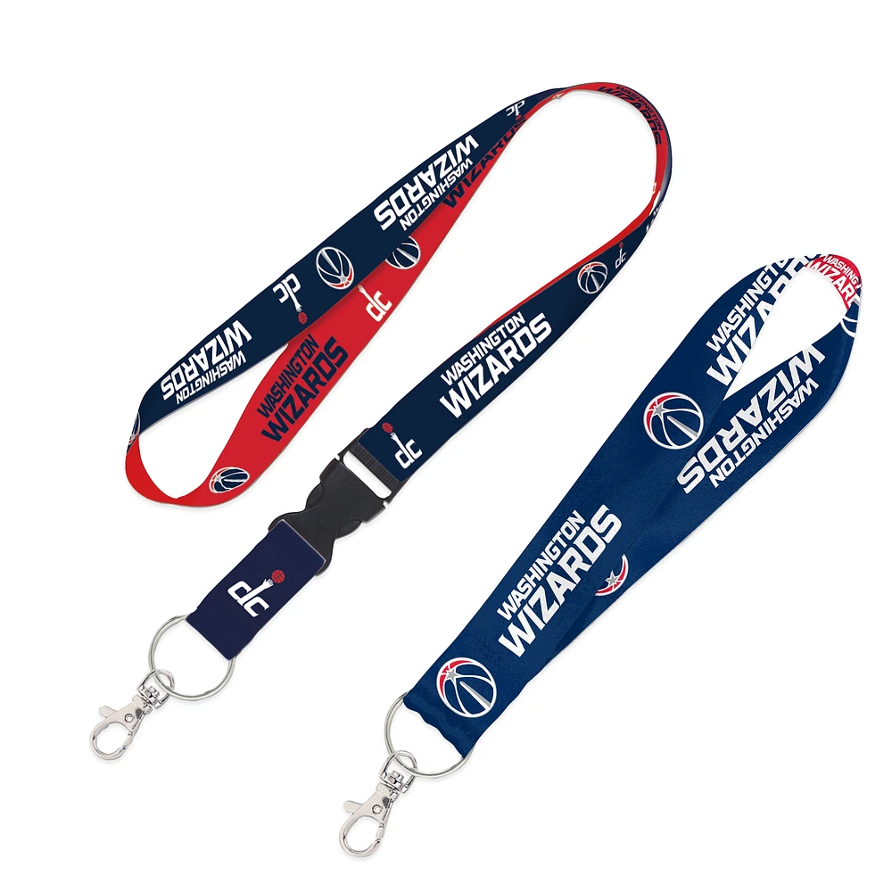 WinCraft Washington Wizards 2-Pack Lanyard with Detachable Buckle & Key Strap Set