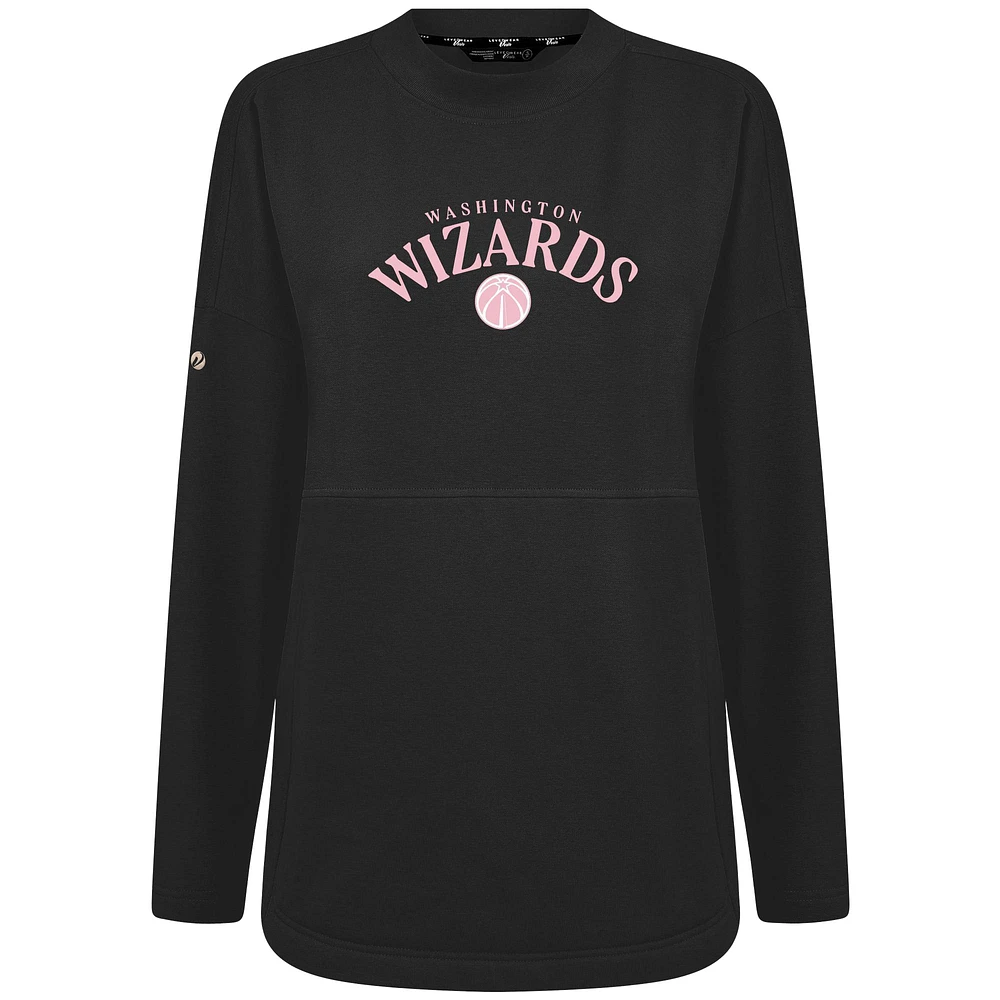 Women's Levelwear  Black Washington Wizards Mother's Day Beaudry Arched Pullover Sweatshirt