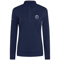 Women's Levelwear  Navy Washington Wizards Cushion Quarter-Zip Pullover