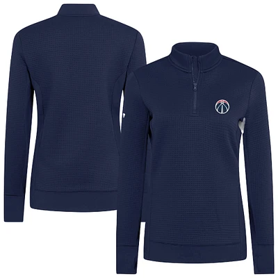 Women's Levelwear  Navy Washington Wizards Cushion Quarter-Zip Pullover