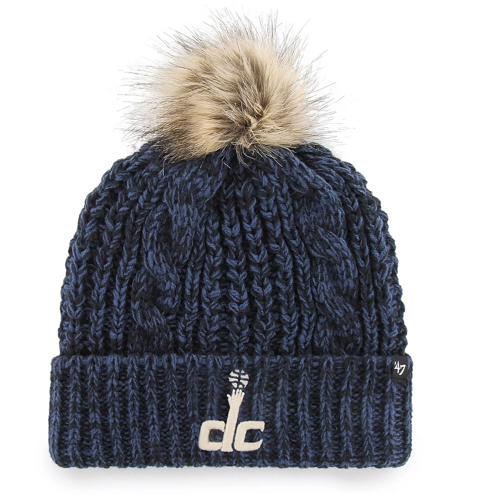 Women's '47 Navy Washington Wizards Meeko Cuffed Knit Hat with Pom