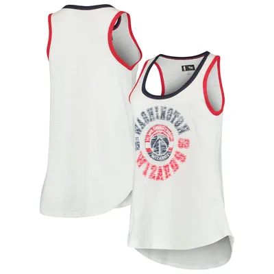 Washington Wizards G-III 4Her by Carl Banks Women's Reverse Standing Sueded Slub Tank Top - White