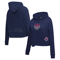 Sweat à capuche court Washington Wizards Jewels Pro Standard pour femme bleu marine