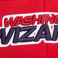 Women's Pro Standard Red Washington Wizards Script Tail Cropped Pullover Hoodie