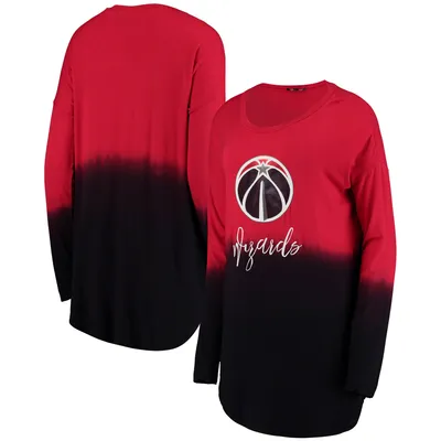 Washington Wizards Women's Ombre II Long Sleeve Scoop Neck T-Shirt - Red