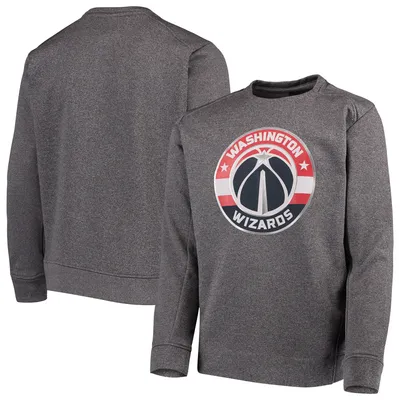 Washington Wizards Youth Performance Fleece Crew Sweatshirt - Heathered Gray