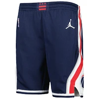 Youth Jordan Brand Navy Washington Wizards Statement Edition Swingman Performance Shorts