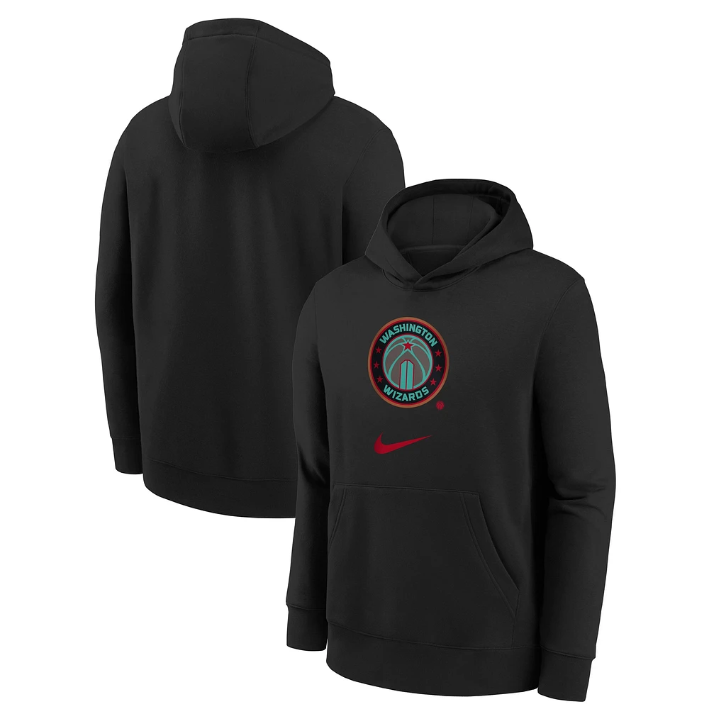 Sweat à capuche Nike NBA noir Washington Wizards 2023/24 City Edition Essential pour enfant