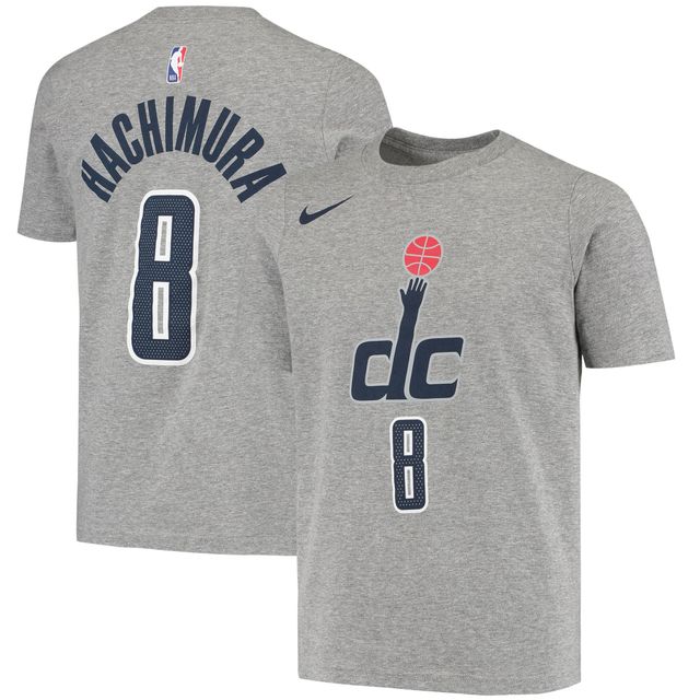 T-shirt avec nom et numéro Nike Rui Hachimura Heather Grey Washington Wizards 2020 City Edition pour enfant