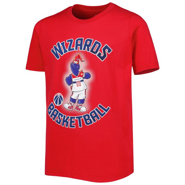 T-shirt de spectacle mascotte des Washington Wizards rouge pour jeune