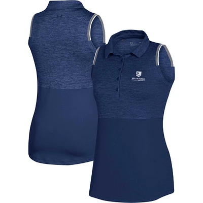 Polo sans manches Under Armour Navy Wells Fargo Championship Playoff pour femme